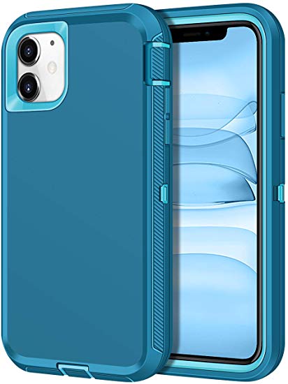 CHEERINGARY Case for iPhone 11 Case Protective Shockproof Heavy Duty Anti-Scratch Cover iPhone 11 Case for Men Women Full Body Protection Dust Proof Anti-Slip Cover for iPhone 11 6.1 inches Teal Green