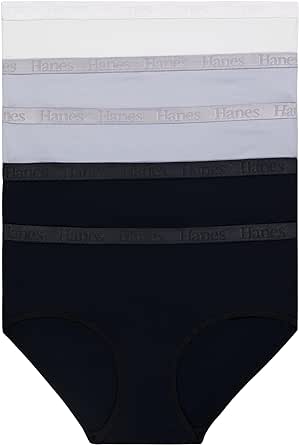 Hanes Women's Originals Ultra SuperSoft Hipster Underwear (5 Pack)