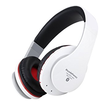 Bluetooth headphones,Earto™Over-Ear Headphone Bluetooth Headset Hi-fi Stereo Mp3 Headphone with Microphone FM Radio TF Card Player Compatible with iPhone, Android, PC Etc (white-balck)
