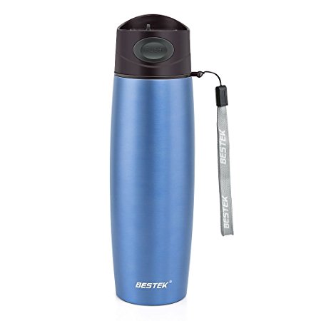 Travel Mug, BESTEK Insulated Stainless Steel Double Wall Vacuum Mug, 17 oz - Blue