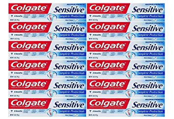 Colgate Sensitive Toothpaste, Maximum Strength, Clean Mint, Travel Size 1 oz (28.3g) - Pack of 12