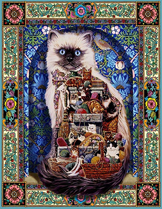 Springbok Puzzles - Cats Galore - 500 Piece Jigsaw Puzzle - Large 23.5 by 18" - Made in USA - Unique Cut Interlocking Pieces