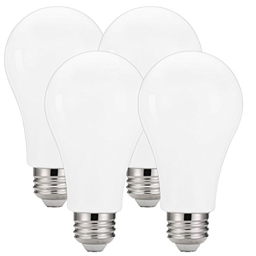 TGMOLD 12W A21 LED Light Bulbs, Natural White (4000K), 75W Equivalent LED Glass Ceramic Bulb, 360 Degrees Angles, E26 Screw Base for Home Lighting,4 Pack(Not Dimmable)