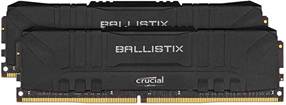 Crucial Ballistix 2666 MHz DDR4 DRAM Desktop Gaming Memory Kit 16GB (8GBx2) CL16 BL2K8G26C16U4B (BLACK)