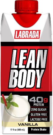 Labrada Nutrition Lean Body Ready To Drink, Vanilla, 17-Ounce, (Pack of 12)