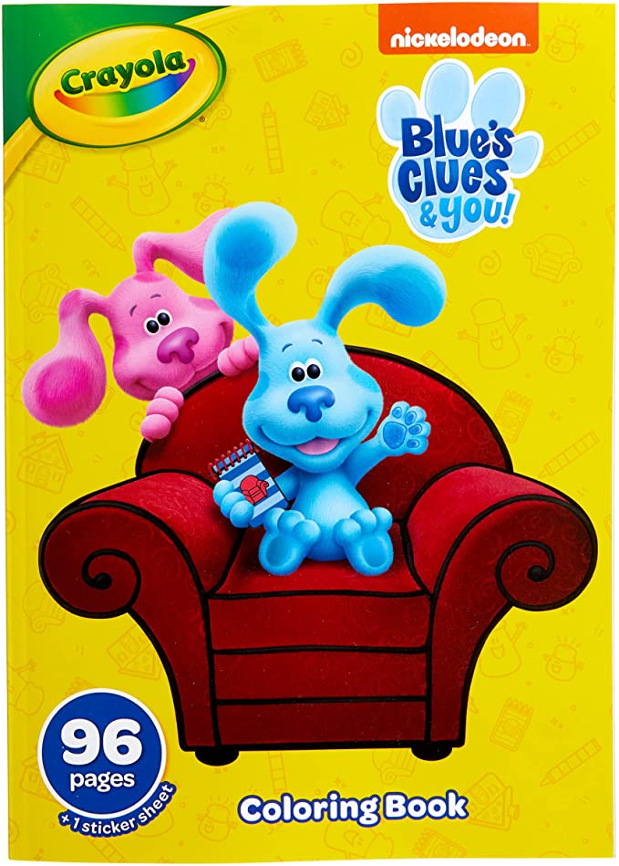 Crayola Blues Clues Coloring Book with Stickers, Gift for Kids, 96 Pages, Ages 3, 4, 5, 6