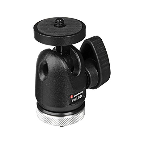 Manfrotto 492LCD Micro Ball Head with Hot Shoe Mount