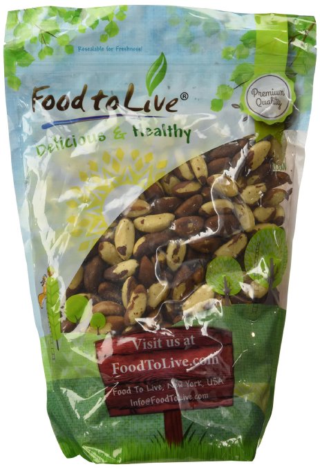 Food to Live BRAZIL NUTS - 4 Pounds (Whole, Shelled, Raw, Unsalted, Natural)