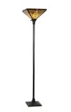 Chloe Lighting CH33359MR14-TF1 Innes Tiffany-Style Mission 1-Light Torchiere Floor Lamp with 14-Inch Shade