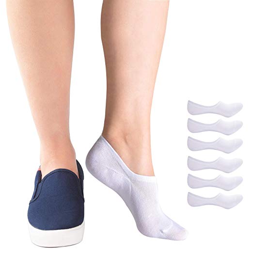 Women's No Show Socks,3/6/9/15 Pairs Cotton Thin Invisible Low Cut Liner Non Slip Flat Boat Line Socks for Women