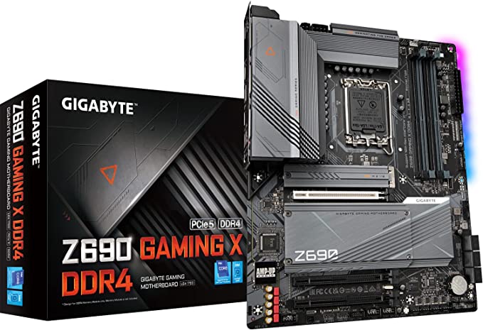 Gigabyte Z690 GAMING X DDR4 ATX Motherboard - Supports 12th Gen Intel Core Processors (LGA 1700), DDR4-5333MHz(OC) Memory, Fully Covered Thermal Design, 4xNVMe PCIe 4.0 x4 M.2 & USB 3.2 Gen 2x2 Type-C