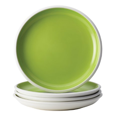 Rachael Ray Rise Dinnerware 4-Piece Salad Plate Set, Green