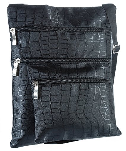 Suvelle Reptile Crossbody Bag, Everyday Swingpack Travel Purse, Messenger Handbag #606