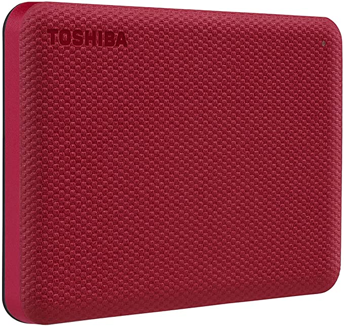 Toshiba Canvio Advance 2TB Portable External Hard Drive USB 3.0, Red - HDTCA20XR3AA