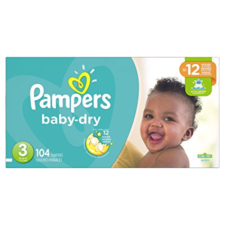 Pampers Baby-Dry Diapers Size 3 104 Count