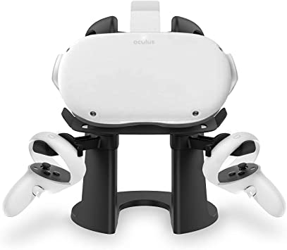 AMVR VR Stand,Headset Display Holder and Controller Mount Station for Oculus Rift S/Oculus Quest/Quest 2 Headset and Touch Controllers