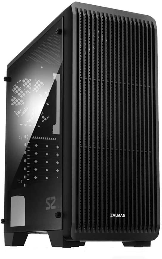 Zalman S2 TG Mid ATX Tower PC/Computer Case with Tempered Glass, Three 120mm Fan Pre-Installed, Black