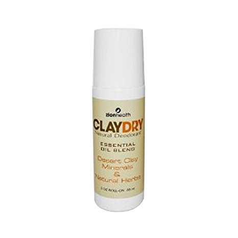Zion Health Clay Dry Natural Deodorant, 3 Ounce