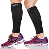 Kamor 1 Calf Compression Sleeve  Compression Leg Sleeve  Leg Compression Socks  Calf Guard Shin Splints Sleeves for Men Women Athelete - for Training Running Basketball - 1 Pair Length 12
