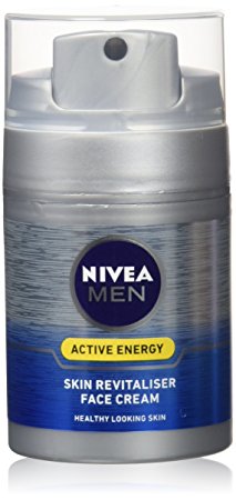 Nivea Men's Active Energy Skin Revitaliser Face Cream, 50 ml - Pack of 2