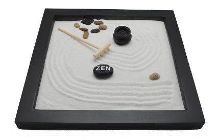 Table Top Rock Sand Rake Zen Garden Incense Holder Tabletop Set