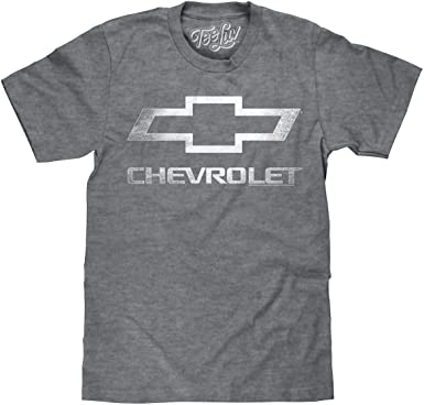 Tee Luv Chevrolet Shirt - Licensed Distressed Chevy Bowtie Logo T-Shirt