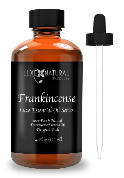 Luxe Frankincense Essential Oil - Big 4 oz - 100% Natural Therapeutic Grade Luxurious Essential Oil For Anti-Aging, Aromatherapy, & Much More!