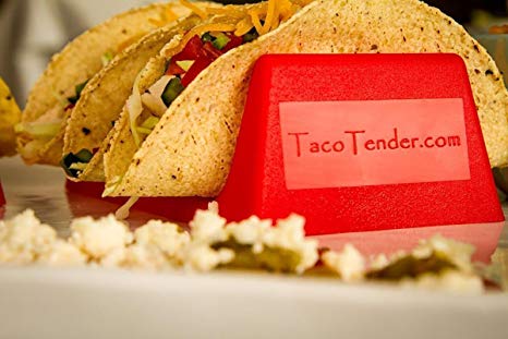 Taco Tender Holder - Plastic Red Stand - Holds 3 Tacos