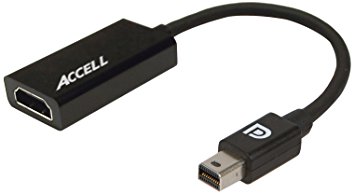 Accell B086B-008B-2 UltraAV Mini DisplayPort 1.1 to HDMI 1.4 Active Adapter - AMD Eyefinity™ Certified, Poly Bag Packaging