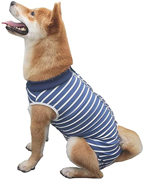 kathson Dog Surgery Recovery Suit Medical Surgical Shirt Post-Operative Vest Abdominal Wound Protector After Surgery Clothes for Dogs and Cats