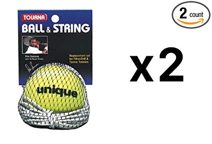 Tourna Replacement Ball-String Replacement-Fill N Drill Sampras Trainer (2-Pack)
