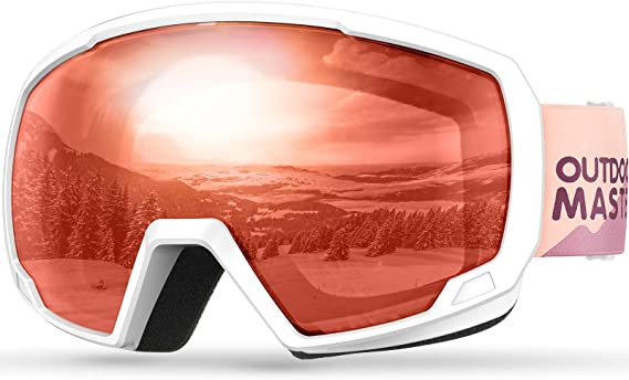 OutdoorMaster Kids SkiGoggles,Snowboard Goggles-Snow Goggles for Kids,Youth with Anti-Fog100% UV Protection Spherical Lens