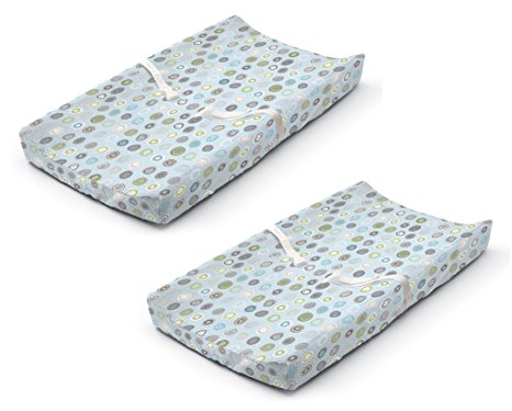 Summer Infant Ultra Plush Changing Pad Cover, Blue Swirl, 2 Count