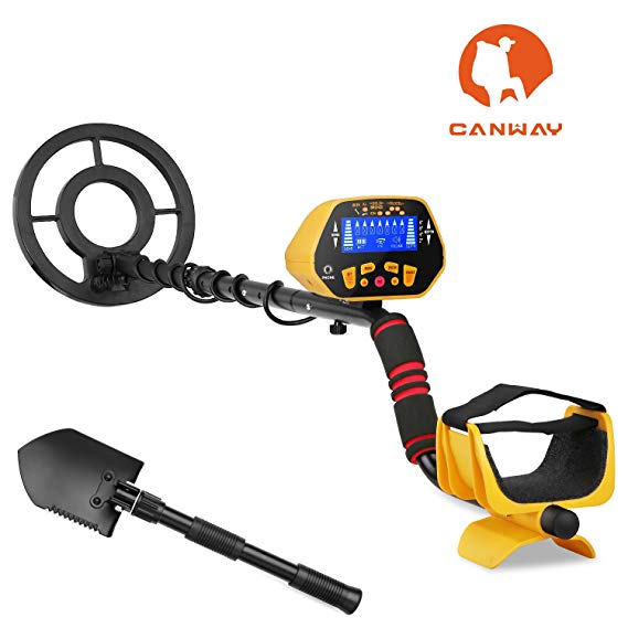 CANWAY GC-1028 Metal Detector with Pinpoint Function, Professional High Accuracy Gold Digger Detect 3 Feet Deep Plus Shovel/Pickaxe and Bags