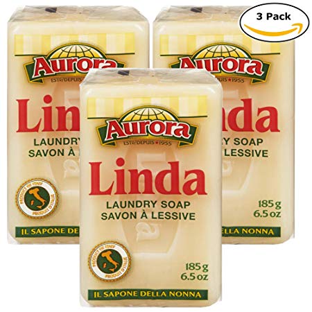 Linda - Italian Laundry Soap -  (3 Pack - 6.5 Ounce Bars)