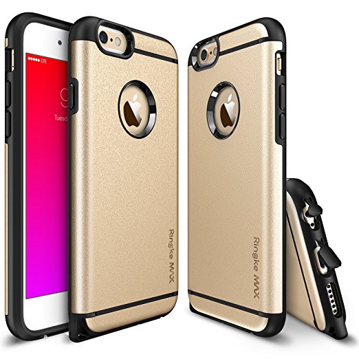 iPhone 6S Plus Case - Ringke MAX iPhone 6S Plus Case [Free HD Film/Dust Cap&Slim Max Protection][ROYAL GOLD] Double Layer Heavy Duty Protection Armor Case for Apple iPhone 6S Plus - Eco Package