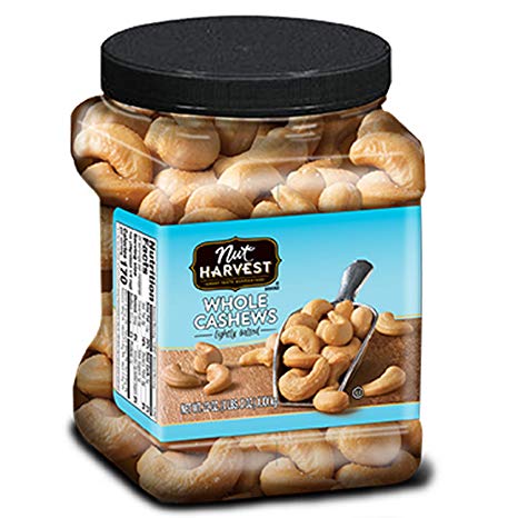 Nut Harvest Cashews, Lightly Salted, 24 Ounce Jar