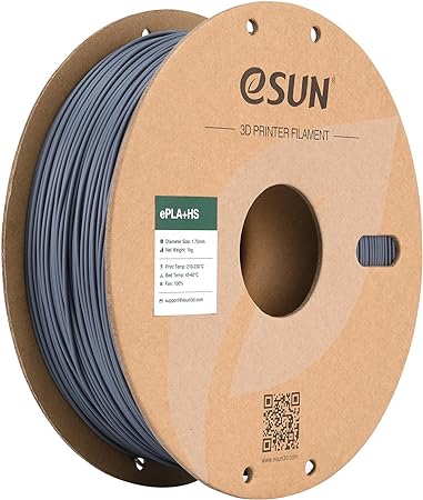 eSUN High Speed PLA  Filament 1.75mm, 3D Printer Filament Speedy PLA Plus for Fast Printing, Dimensional Accuracy  /- 0.03mm, 1KG Spool (2.2 LBS) 3D Printing Filament for 3D Printers, Grey