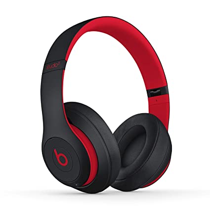 Beats Studio3 Class 1 Noise Cancelling Bluetooth Wireless On Ear Headphones with Mic Apple W1 Headphone Chip, Active Noise Cancelling, 22 Hours of Listening Time (Defiant Black-Red)