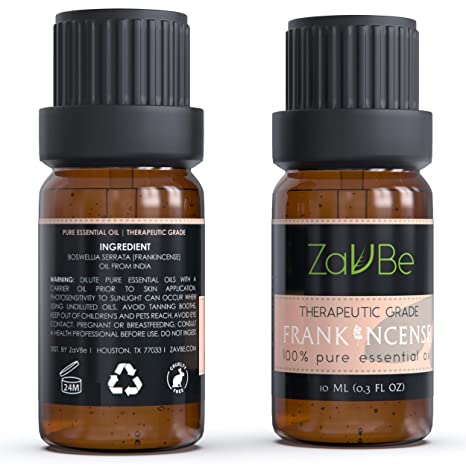 ZAVBE Frankincense Oil (Boswellia serrata) 100% Pure, Natural, Therapeutic Grade 10 mL (1/3 oz)