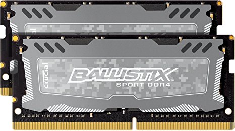 Ballistix Sport LT 32GB Kit (16GBx2) DDR4 2400 MT/s (PC4-19200) SODIMM 260-Pin Memory - BLS2K16G4S240FSD