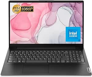 Lenovo V15 G2 Laptop, 15.6" FHD Screen, Intel Dual-core Processor, 16GB RAM, 1TB SSD, Webcam, HDMI, Wi-Fi, Windows 11 Home, Black (Renewed)