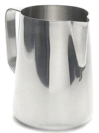 New Large 50 oz. (Ounce) Espresso Coffee Milk Frothing Pitcher, Steaming Frothing Pitcher, Stainless Steel (18/10 Gauge) (1, A)