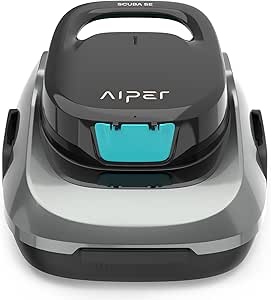 AIPER Robotic Pool Cleaner, Cordless Pool Robot Vacuum, Automatic Cleaning with Self-Parking Function, 90-Min Battey Life, Ideal for above Ground Pools Up to 860 Sq.ft (40 Feet)