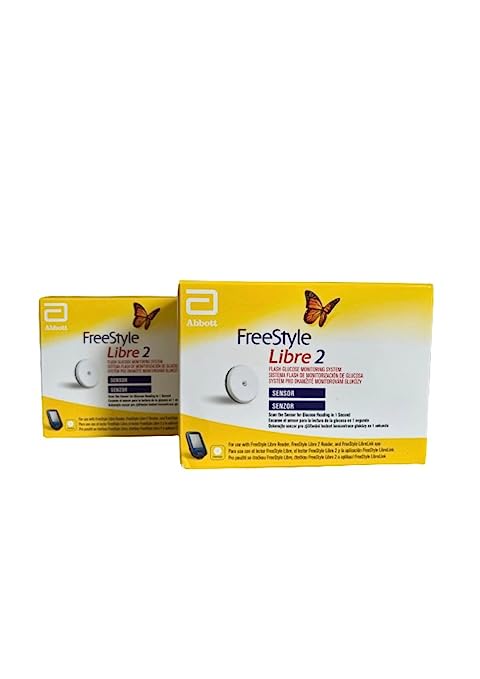 Abbott Freestyle Libre 2 Sensor Pack of 2 for diabetes monitoring CGM for UK, white