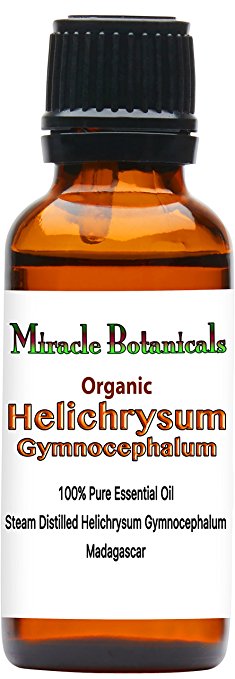 Miracle Botanicals Organic Helichrysum Gymnocephalum Essential Oil - 100% Pure Helichrysum Gymnocephalum - Therapeutic Grade - 30ml/1oz.