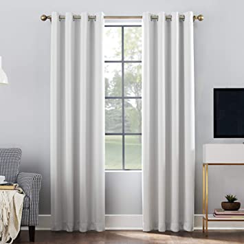 Sun Zero Oslo Theater Grade Extreme 100% Blackout Grommet Curtain Panel, 52" x 63", Pearl