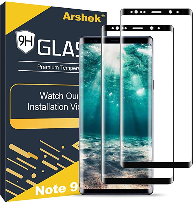 Galaxy Note 9 Screen Protector, (2-Pack) Tempered Glass Screen Protector [Force Resistant up to 11 pounds] [Full Screen Coverage] [Case Friendly] for Note 9 (Released in 2018)