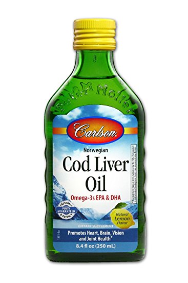 Carlson Labs Code Liver Oil, Natural Lemon Flavor, 8.4 Fl Oz, (250ml)