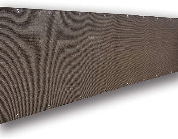 Alion Home Elegant Privacy Screen Windscreen Mesh for Backyard Deck, Patio, Balcony, Fence, Pool, Porch, Railing. (6' x 12', Mocha Brown)